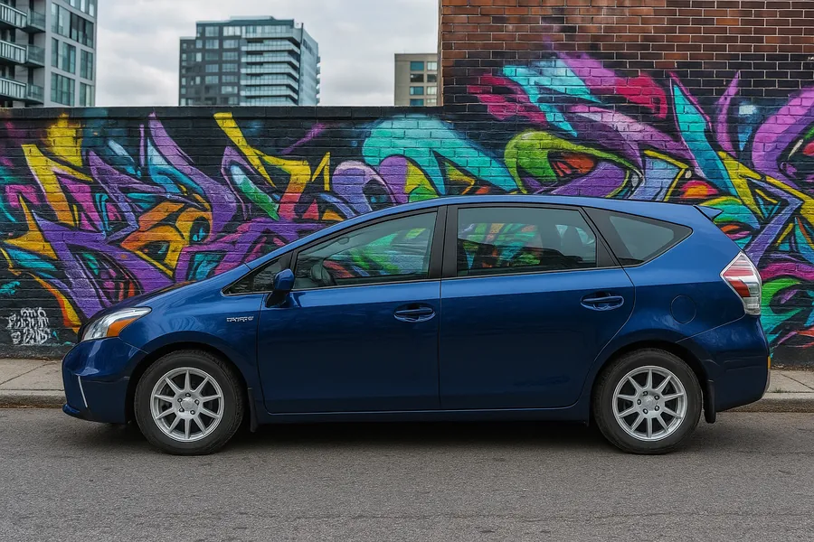 Blue Prius V